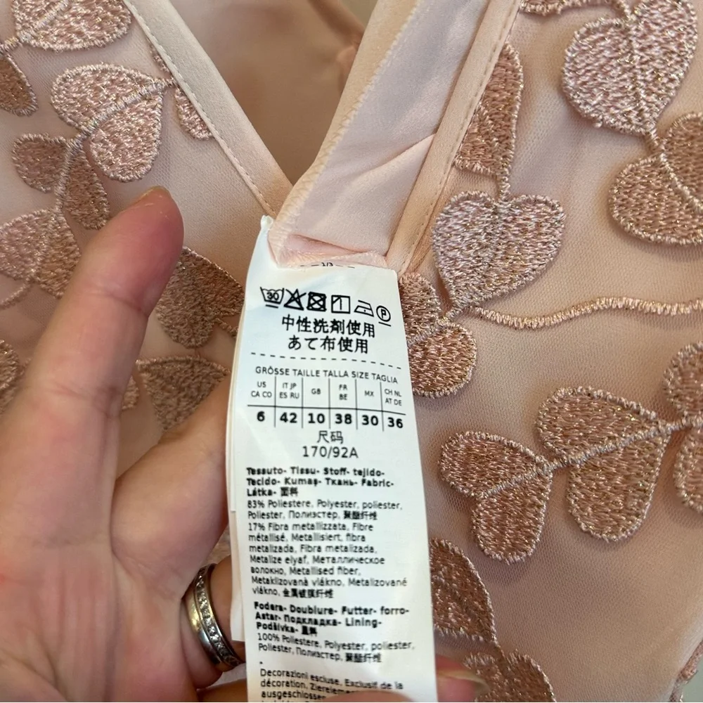 NWOT Marella by Max Mara Flora Long Dress Powder Pink Size: US6 M Spring/ Party - Picture 15 of 16